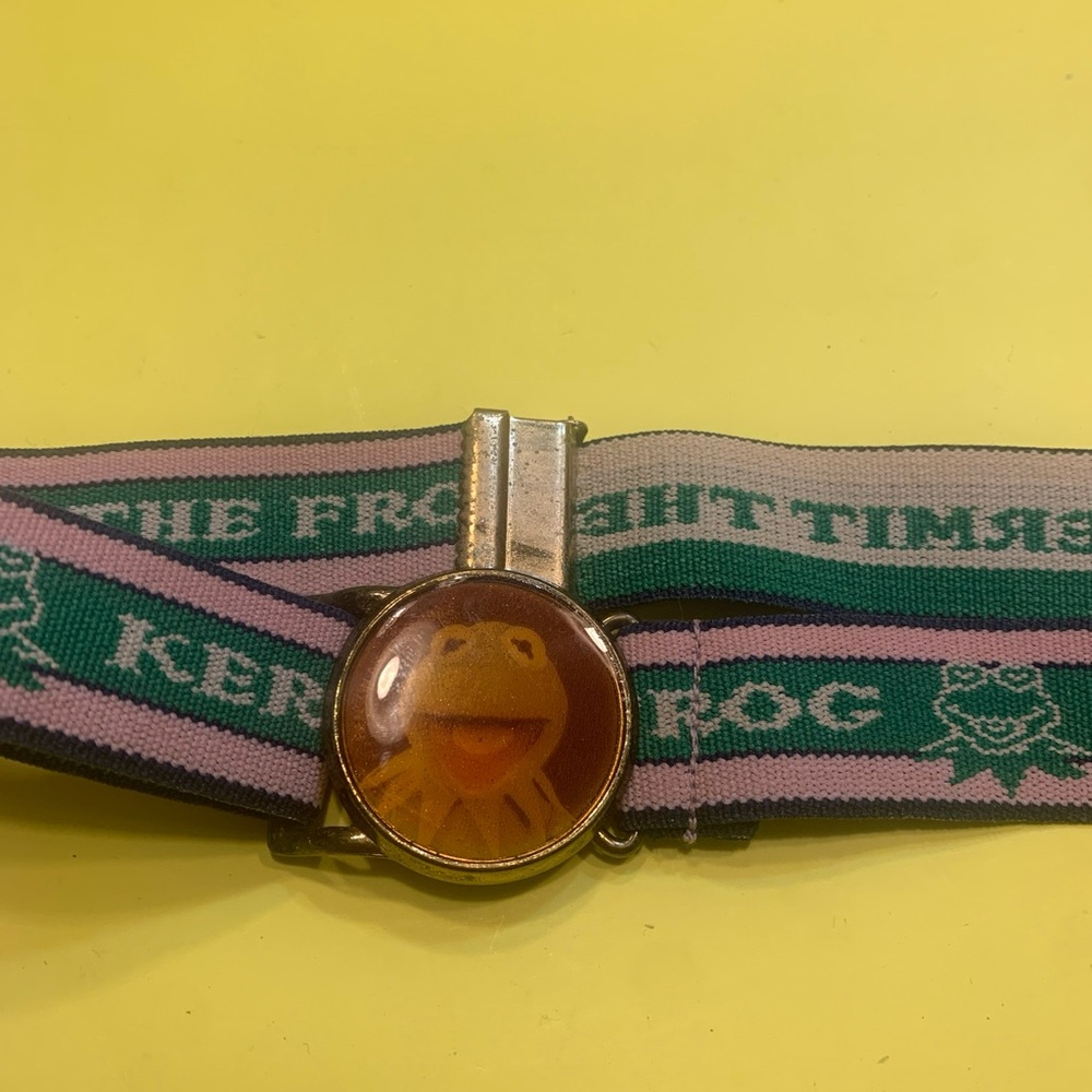 Disney Kermit the Frog Belt with Clip Vintage.